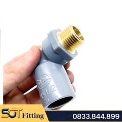 Co Nhựa PVC Ren Ngoài Đồng Thau 21 27 - Thương Hiệu Nhựa Bình Minh