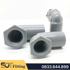 Co Nhựa PVC Trơn Dán Có Ren Trong 21 27 - Thương Hiệu Bình Minh