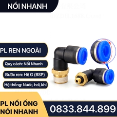 PL Co Ren Ngoài Nối Nhanh, Nối Nhanh Co Ren Ngoài Đồng Thau