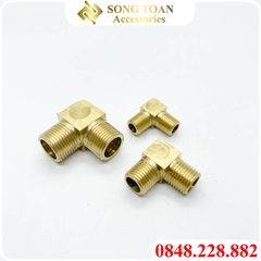 Co / Cút Ren Ngoài 9.6 13 17 21 Đồng Thau - Giải Pháp Kết Nối 90 Độ Hoàn Hảo