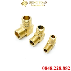 Co / Cút Ren Ngoài 9.6 13 17 21 Đồng Thau - Giải Pháp Kết Nối 90 Độ Hoàn Hảo