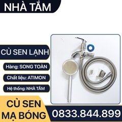 Củ Sen Lạnh Mạ Crome, Củ Vòi Sen Tắm Hợp Kim CSL 08 - Phi 21