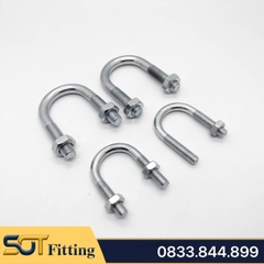 Cùm Chữ U Sắt Mạ, Cùm Ulbolt Treo Ống Sắt Mạ Xi