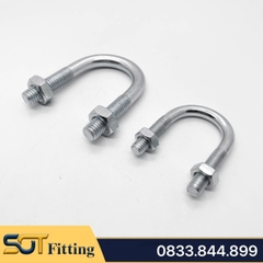Cùm Chữ U Sắt Mạ, Cùm Ulbolt Treo Ống Sắt Mạ Xi