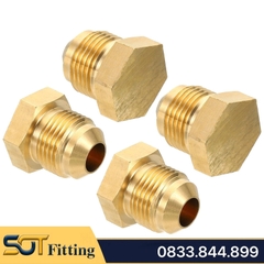 Đầu Bịt Ren Ngoài Côn Lồi Lã Ống Đồng Phi 6 8 10 12 16 / Brass Flare Fitting Cap SAE