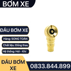 Đầu Hơi Bơm Xe Đồng Vàng, Đầu Bơm Xe Nối Nhanh Đồng Thau