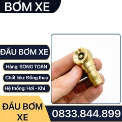 Đầu Hơi Bơm Xe Đồng Vàng, Đầu Bơm Xe Nối Nhanh Đồng Thau