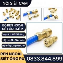 Đầu Nối Thẳng Ống Mềm, Nối Thẳng Ren Ngoài Siết Ống Mềm - Đồng Thau