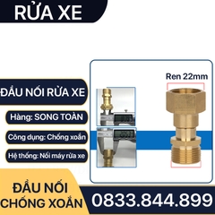 Khớp Nối Nhanh Chống Xoắn, Đầu Nối Chống Xoắn Dây Rửa Xe 13 14 22mm