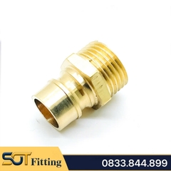 Đầu Nối Máy Giặt, Béc Ren Trong Ngoài Gài Bi Vit Ốc Đồng Thau Ren 21