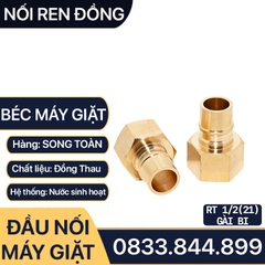 Đầu Nối Máy Giặt, Béc Máy Giặt Đồng Thau Ren 21
