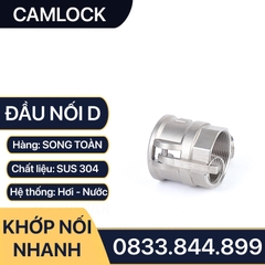 Khớp Nối Nhanh Camlock Đầu D, Đầu Nối Nhanh Camlock Áp Lực Cao Inox 304 Type D