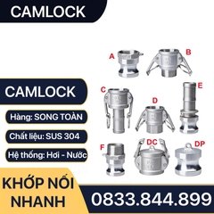 Khớp Nối Nhanh Camlock Đầu A, Đầu Nối Nhanh Camlock Áp Lực Cao Inox 304 Type A