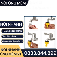 Đầu Nối Nhanh Ống Mềm, Bộ Nối Nhanh Ren 21 27 Nối Ống 16-20mm