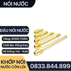 Đầu Nối Nước Đồng, Đầu Nối Nước Côn Lồi Số 6 (ren 1/4) Đồng Thau Ren Ngoài 1/8 1/4