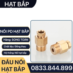 Đầu Nối Hạt Bắp / Đầu Nối Thẳng Hạt Bắp PD Series - Lắp Ống Đồng, Ống Mềm