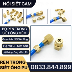 Đầu Nối Thẳng Ren Trong Nối Ống Mềm, Nối Thẳng Ren Trong Siết Ống Mềm - Đồng Thau