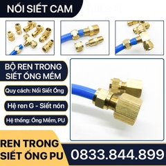 Đầu Nối Thẳng Ren Trong Nối Ống Mềm, Nối Thẳng Ren Trong Siết Ống Mềm - Đồng Thau