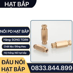 Đầu Nối Thẳng Hạt Bắp Ống Phi 4mm, Đầu Nối Thẳng Hai Đầu Hạt Bắp PD Series - Lắp Ống Đồng, Ống Mềm