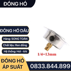 Đồng Hồ Dầu Áp Suất Mặt 63mm Chân Sau Ren 1/4 (13)