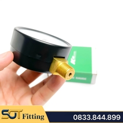 Đồng Hồ Áp Suất Ren PT 1/4 (13) Mặt Khô - Đường Kính 63 mm Chân Đứng
