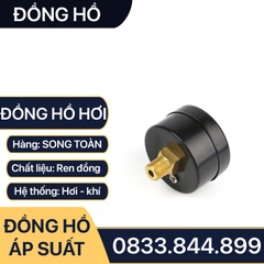 Đồng Hồ Áp Suất Hơi Chân Sau, Đồng Hồ Hơi Đo Áp Suất Chân Sau Mặt 38mm Lắp Lọc Khí Nén AFC