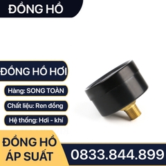 Đồng Hồ Áp Suất Hơi Chân Sau, Đồng Hồ Hơi Đo Áp Suất Chân Sau Mặt 38mm Lắp Lọc Khí Nén AFC