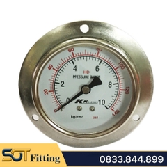 Đồng Hồ Hơi Áp Suất Chân Sau Ren PT 1/4 (13) - Mặt Khô Đường Kính 63mm