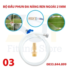 Bộ Đầu Phun đa năng ren ngoài 21mm, Đầu vòi xịt áp suất cao