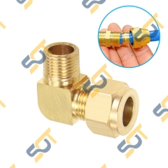 Co Ren Ngoài 1/8 (9.6), 1 Đầu Ren 1 Đầu Côn Lõm Hạt Bắp NPT Nối Ống Đồng, Ống PU