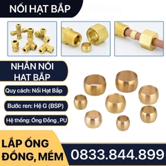 Hạt Bắp Nối Ống, Nhẫn Nối Ống Đồng 6 8 10 12 Lắp Ống Đồng, PU COMBO 10