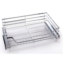 Kệ Bát Đĩa, Xoong Nồi Nan Dẹt SUS 304 Ray Âm Giảm Chấn - Thương Hiệu Tủ Bếp Camryn