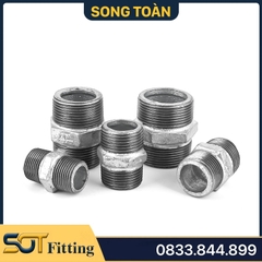 Kép Ren Mạ Kẽm - Hai Đầu Ren Ngoài Sắt Mạ Kẽm