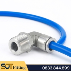 Khớp Nối L Đồng Mạ Niken Góc Cạnh PL/HCRL - Đầu Nối Nhanh Khí Nén, Chống Rò Rỉ, Chịu Áp Lực Cao