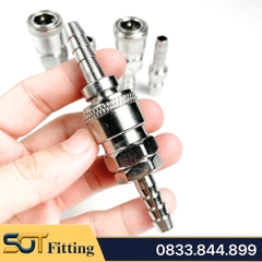 Khớp Nối Nhanh SH PH Khí Nén Đuôi Chuột,  Ổ Bi Thép Mạ Niken Cắm Lòng Trong 8 10 12