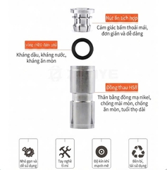 Khớp Nối Thẳng Ren Trong Đồng Mạ Niken PCF/HCRB Chống Rò Rỉ, Chịu Áp Lực Cao