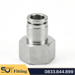 Khớp Nối Thẳng Ren Trong Đồng Mạ Niken PCF/HCRB Chống Rò Rỉ, Chịu Áp Lực Cao