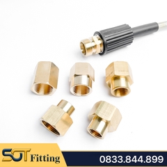 Măng Sông Ren Trong 22 x 13, 13.8, 14, 17, 21 - Đồng Thau Dùng Cho Nối Ống Dây Máy Rửa Xe
