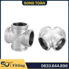 Nối 4 Đầu Ren Trong / Chữ Thập Sắt Mạ Kẽm -  Giải Pháp Kết Nối Bền Vững