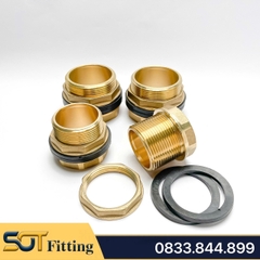 Nối Bồn / Ốc Téc Phi / Khớp Nối Vách Ngăn - Đồng Thau Chống Ăn Mòn