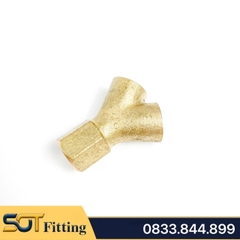 Nối Chữ Y 3 Đầu Ren Trong 9.6 (1/8) - Chất Liệu Đồng Thau