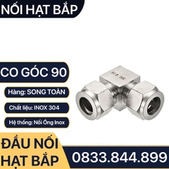 Nối Co Hạt Bắp Inox 304, Bộ Co Hai Đầu Hạt Bắp Côn Lõm Hạt Bắp Inox 304 NPT Nối Ống