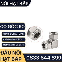 Nối Co Hạt Bắp Inox 304, Bộ Co Hai Đầu Hạt Bắp Côn Lõm Hạt Bắp Inox 304 NPT Nối Ống