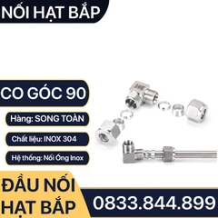 Nối Co Hạt Bắp Inox 304, Bộ Co Hai Đầu Hạt Bắp Côn Lõm Hạt Bắp Inox 304 NPT Nối Ống