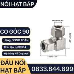 Nối Co Hạt Bắp Inox 304, Bộ Co Hai Đầu Hạt Bắp Côn Lõm Hạt Bắp Inox 304 NPT Nối Ống