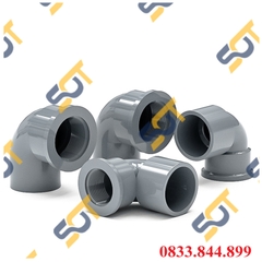 Co Nhựa PVC Trơn Dán + Ren Trong 21 27 - Thương Hiệu Bình Minh