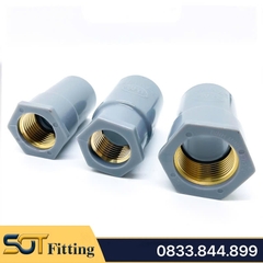 Nối Nhựa PVC Ren Trong Đồng Thau 21 27 - Thương Hiệu Nhựa Bình Minh