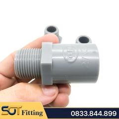 Nối Nhựa PVC Trơn Dán Có Ren Ngoài 21 27 34 - Thương Hiệu Bình Minh