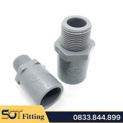 Nối Nhựa PVC Trơn Dán Có Ren Ngoài 21 27 34 - Thương Hiệu Bình Minh