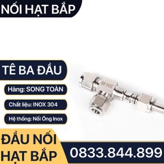 Nối Tê Hạt Bắp Inox, Bộ Tê Ba Đầu Hạt Bắp Côn Lõm Hạt Bắp Inox NPT Nối Ống